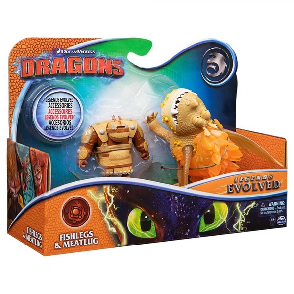 Набор фигурок Spin Master Dragons Как приручить дракона 3: дракон Сарделька и всадник Рыбоног (SM66621/6356) - Pampik - 4