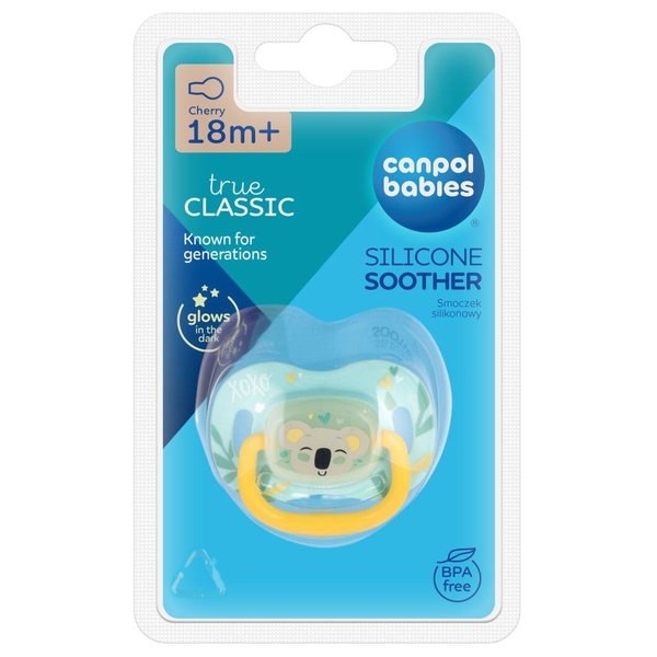 Пустушка силіконова кругла Canpol babies Exotic Animals Коала, 18+ міс. (34/935_koala) - Pampik - 3