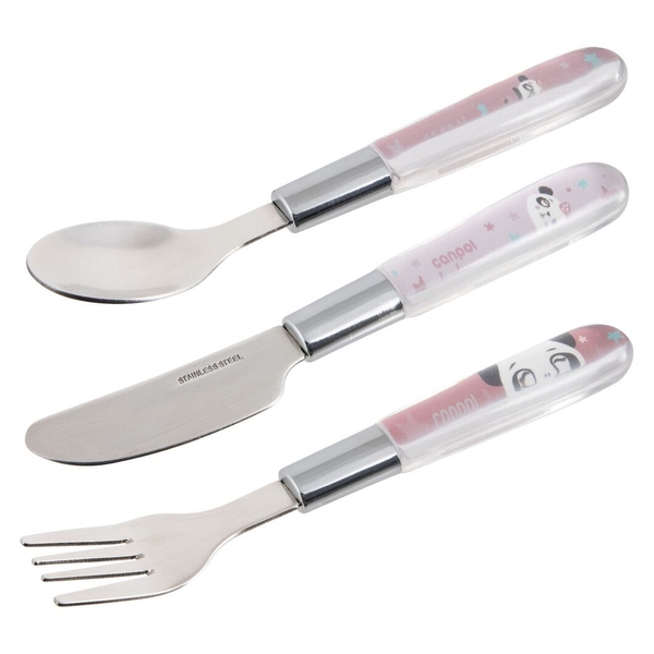 Набір столових приборів Canpol babies Exotic Animals нержавіюча сталь, рожевий (9/477_pin2) - Pampik - 2