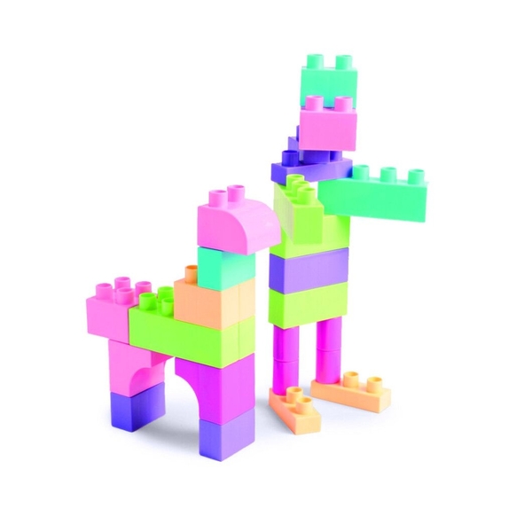 Конструктор Wader Big Blocks, 50 элементов, розовый (41297) - Pampik - 6