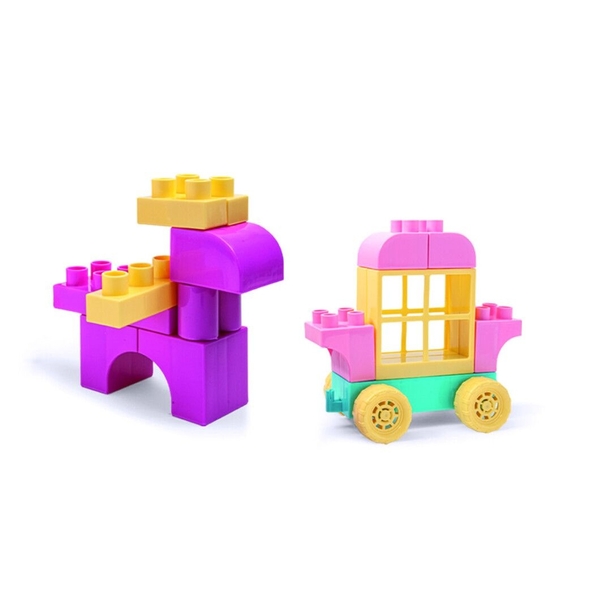 Конструктор Wader Big Blocks, 50 элементов, розовый (41297) - Pampik - 3