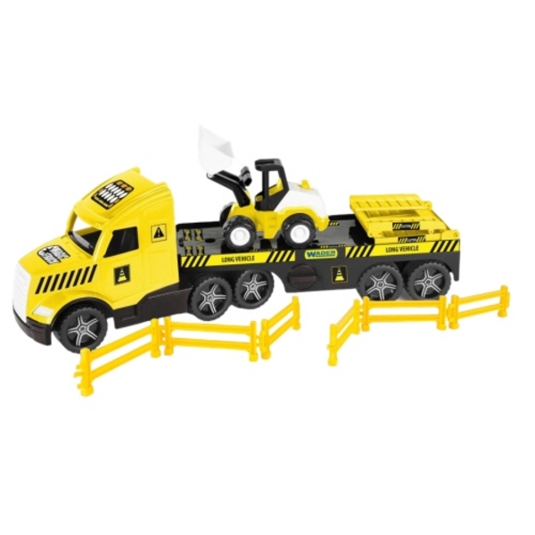 Игровой набор Wader Magic Truck Technic Эвакуатор с бульдозером, желтый (36431) - Pampik