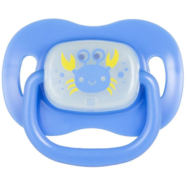 Силіконова пустушка Canpol babies Love & Sea кругла, 18+ міс., блакитний (22/415_blu_new) - Pampik