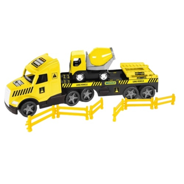 Ігровий набір Wader Magic Truck Technic Евакуатор з бетонозмішувачем, жовтий (36461) - Pampik