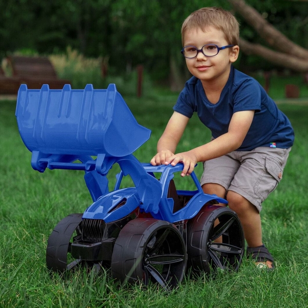 Бульдозер Wader Maximus, 68 см, синий (64520) - Pampik - 4