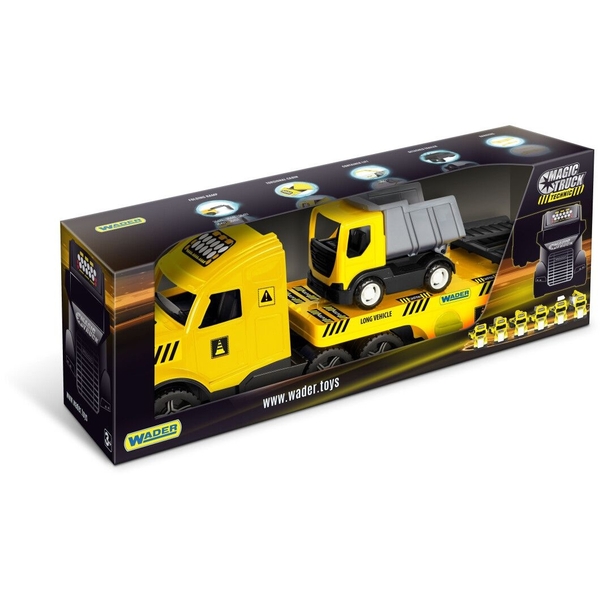 Игровой набор Wader Magic Truck Technic Эвакуатор с грузовиком, желтый (36421) - Pampik - 2