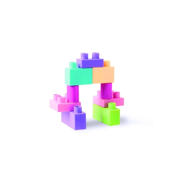 Конструктор Wader Big Blocks, 50 элементов, розовый (41297) - Pampik - 7