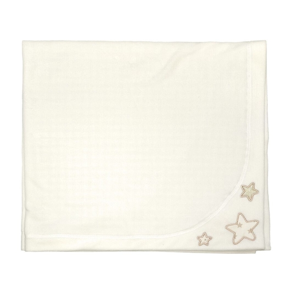 Детское велюровое одеяло Elfiki, 90х98 см, молочный (ВК-0020) - Pampik