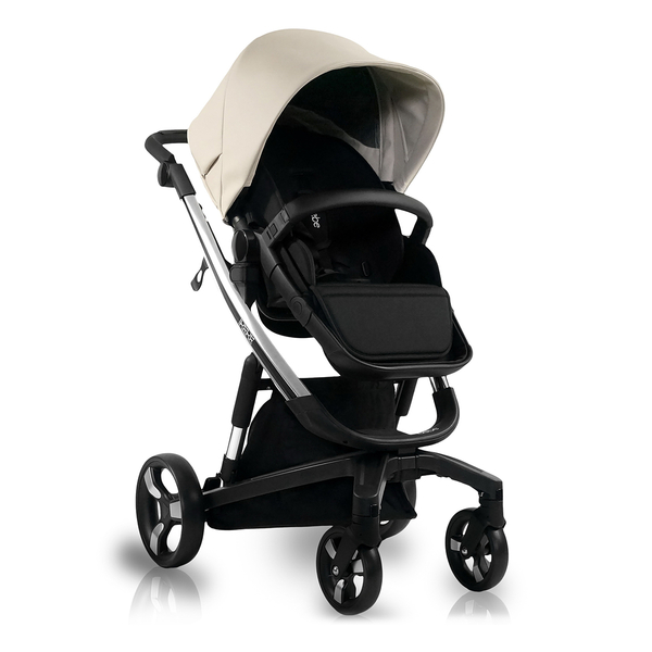 Універсальна коляска 2 в 1 Ibebe i-stop 18, екошкіра, бежевий (ib-is-18) - Pampik - 4
