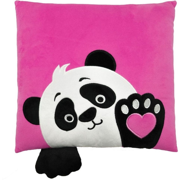Подушка декоративна Tigres Панда LOVE, 33х33 см, рожевий (ПД-0462) - Pampik