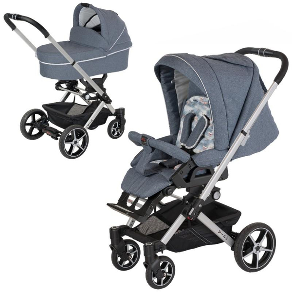 Универсальная коляска Hartan 2 в 1 VIP GTS, серый с узором (2279101732) - Pampik