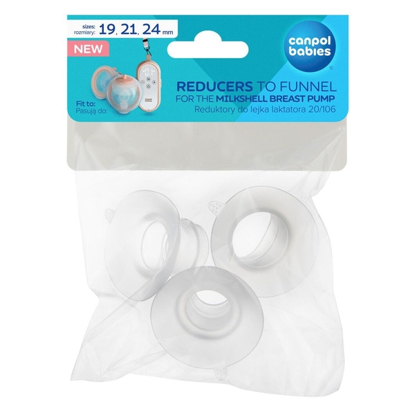 Перехідники Canpol babies для лійки молоковідсмоктувача MilkShell 20/106 19, 21 і 24 мм (20/114) - Pampik - 2
