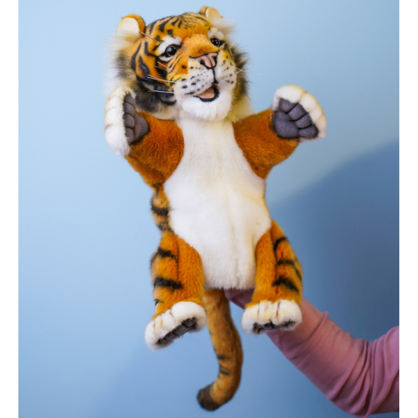 М'яка іграшка на руку Hansa Puppet Тигр, 31 см (4039) - Pampik - 4