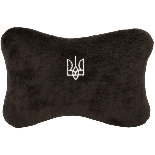 Підголовник-подушка Tigres Тризуб, 24х15х8 см, коричневий (ПД-0459) - Pampik
