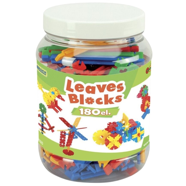 Конструктор Wader Листочки, маленька банка, 180 ел. (41920) - Pampik