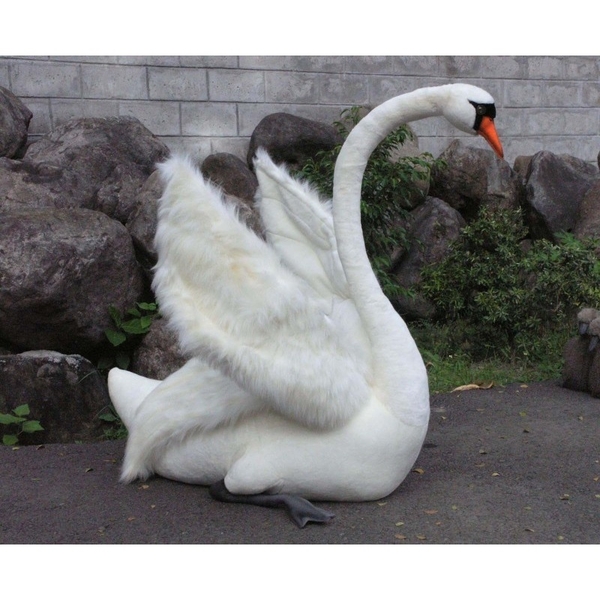 М'яка іграшка Hansa Лебідь Білий, 125 см (4610) - Pampik - 2
