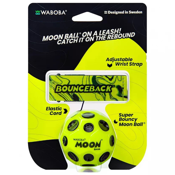 Мяч-прыгун на резинке Waboba Space Bounceback, желтый (33002) - Pampik - 3