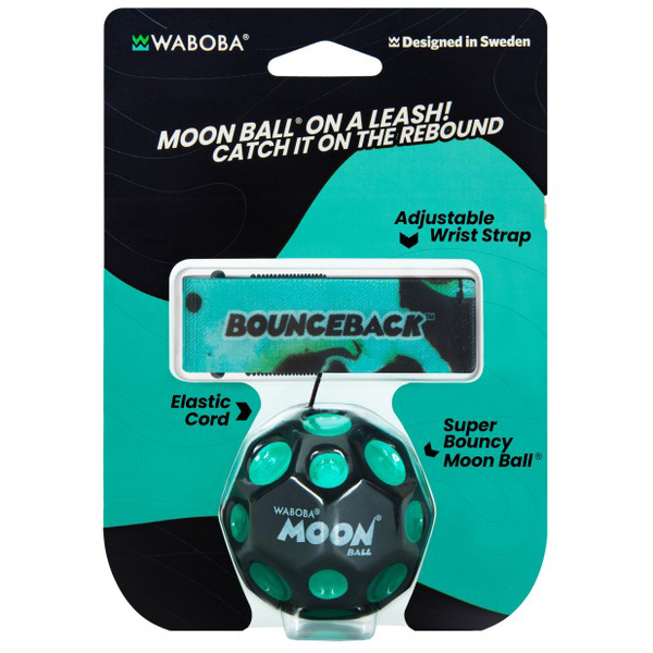 Мяч-прыгун на резинке Waboba Space Bounceback, бирюзовый (54357) - Pampik - 3