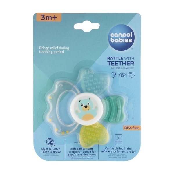 Брязкальце-прорізувач Canpol babies Звірята, з водою (56/146) - Pampik - 3
