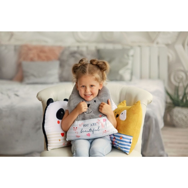 М'яка іграшка-подушка Tigres Котик Have a nice day, 32х32х10 см (ПД-0300) - Pampik - 3