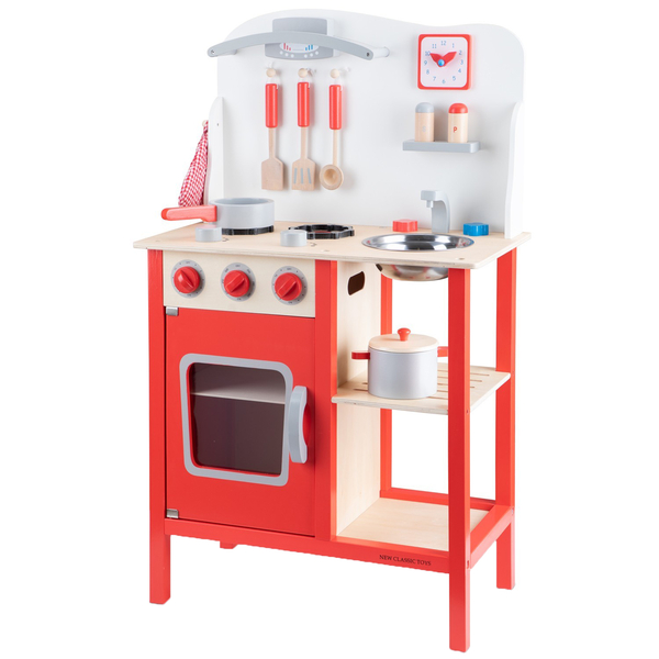 Игровой набор New Classic Toys Кухня Bon Appetit, красный (11055) - Pampik