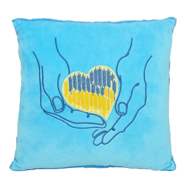 Подушка декоративная Tigres Сердце в ладонях, 33х33 см (ПД-0442) - Pampik