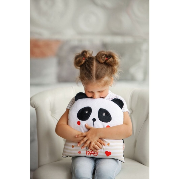 Мягкая игрушка-подушка Tigres Панда Today is your day, 32х32х10 см (ПД-0301) - Pampik - 4