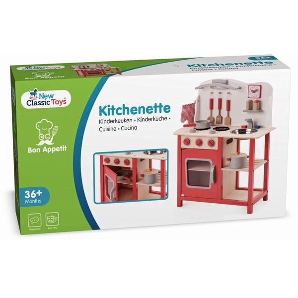 Игровой набор New Classic Toys Кухня Bon Appetit, красный (11055) - Pampik - 7