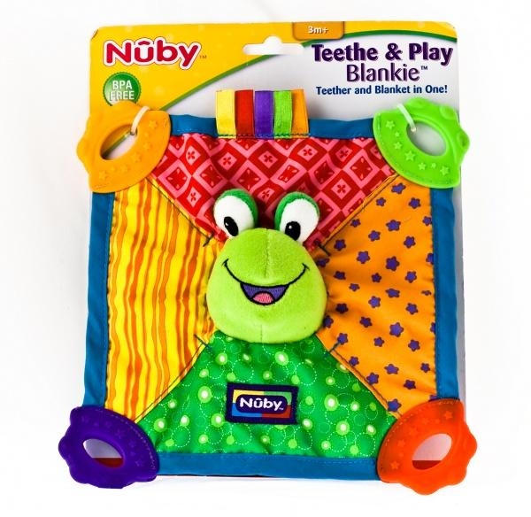 М'яка іграшка Nuby Обіймашка з прорізувачем (Д) - Pampik - 2