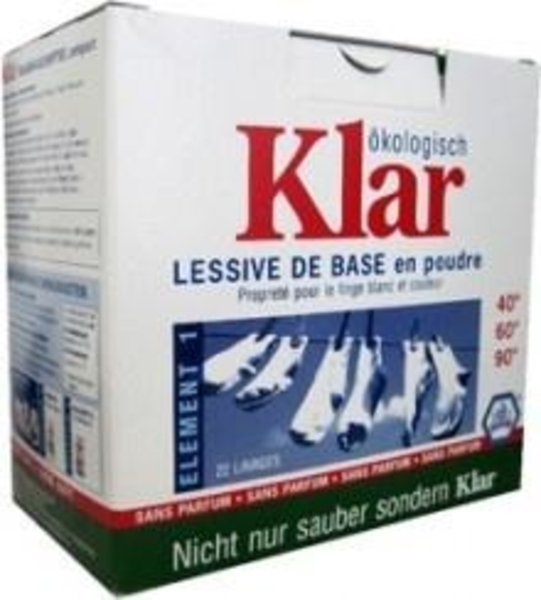 Органічний пральний порошок Klar, для кольорових тканин, 1,375 кг - Pampik - 2