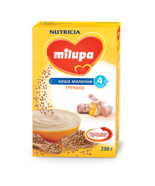 Молочна каша Milupa гречана, 230 г - Pampik