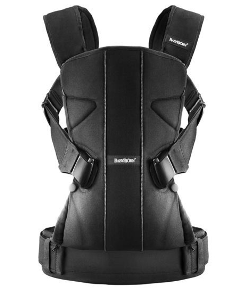 Рюкзак-кенгуру Babybjorn Baby Carrier One Cotton, черный (91023) - Pampik - 7