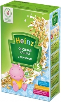 Молочная каша Heinz овсяная, 250 г - Pampik