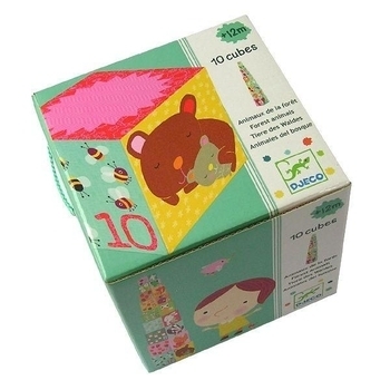 Пірамідка Djeco Забавні кубики - Лісові мешканці - Pampik - 5