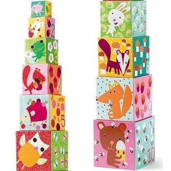 Пірамідка Djeco Забавні кубики - Лісові мешканці - Pampik - 6