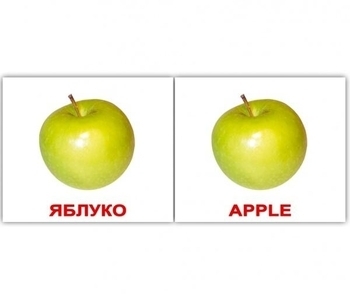 Мини-карточки Домана Вундеркинд с пеленок Фрукты/Fruit, укр.-англ. язык, 40 шт. (2100064097003) - Pampik - 4