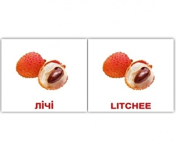 Мини-карточки Домана Вундеркинд с пеленок Фрукты/Fruit, укр.-англ. язык, 40 шт. (2100064097003) - Pampik - 3