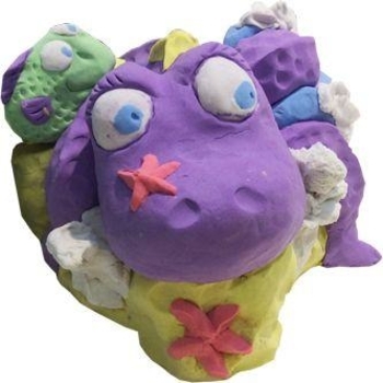 Суміш для ліплення в коробці Waba Fun Bubber, фіолетовий, 1,2 кг (140-505) - Pampik - 5