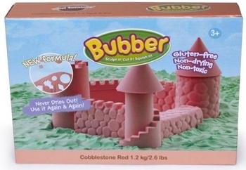 Суміш для ліплення в коробці Waba Fun Bubber, червоний, 1,2 кг (140-305) - Pampik