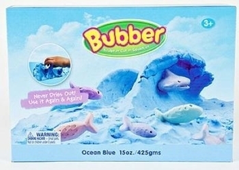 Смесь для лепки в коробке Waba Fun Bubber, синий, 1,2 кг (140-605) - Pampik