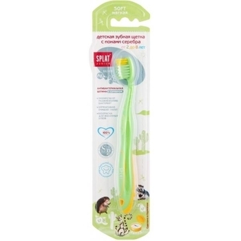 Дитяча зубна щітка Splat Junior з іонами срібла, зелений - Pampik