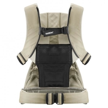 Рюкзак-кенгуру Babybjorn Baby Carrier One Cotton, бежевый - Pampik - 3