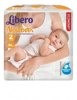 

Подгузники Libero Newborn Mini 2 (3-6 кг), 94 шт.