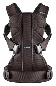 Рюкзак-кенгуру Babybjorn Baby Carrier One Mesh, чорно-коричневий - Pampik - 2
