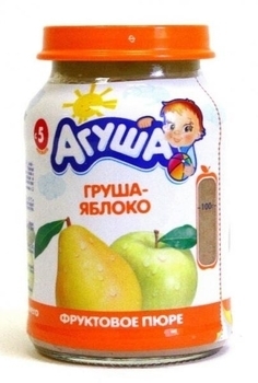 Пюре Агуша Яблучно-грушеве, 200 мл - Pampik