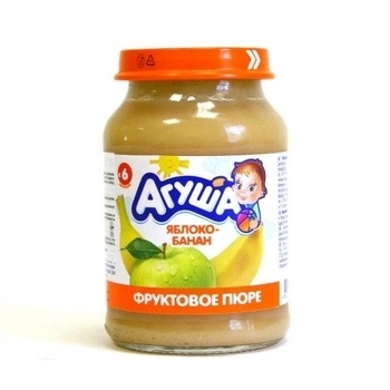 Пюре Агуша Яблучно-бананове, 200 мл - Pampik