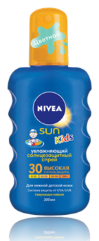 Дитячий сонцезахисний спрей Nivea SPF30 кольоровий, 200 мл - Pampik