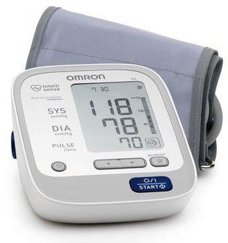 Тонометр автоматичний Omron M6 Comfort (HEM-7223-ARU) з універсальною каркасною манжетою 22-42 см і адаптером - Pampik