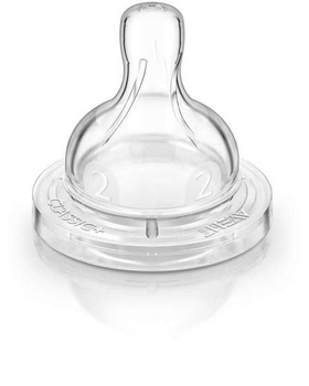 Соска силіконова Philips Avent Anti-colic Повільний потік, 1м +, 2 шт. (SCF632/27) - Pampik
