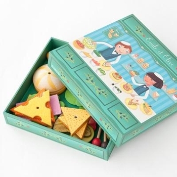 Дерев'яна гра Djeco Бутерброд Емілі, з оливами - Pampik - 2